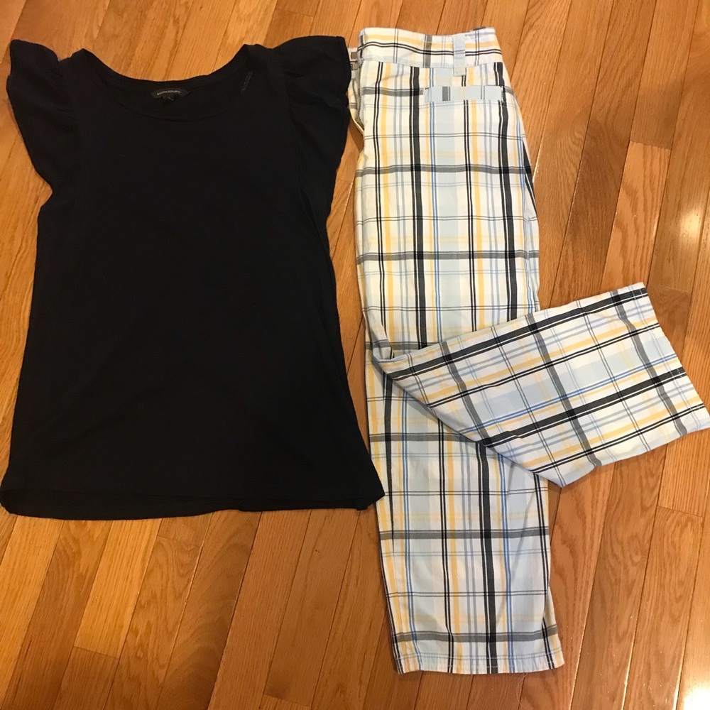 Ann Taylor LOFT Preppy Plaid Capris